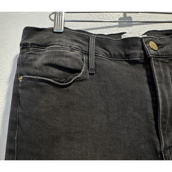 FRAME Size 32 Le High Skinny Jeans Black Denim Style# LHSK710 Condor READ - Picture 4 of 10